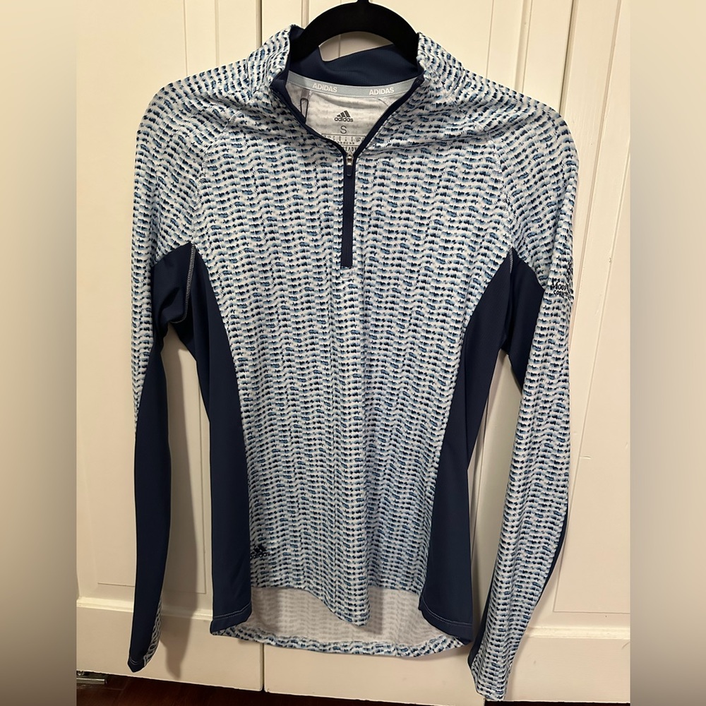 NWT Blue Adidas Quarter Zip Golf Pullover Sz Small